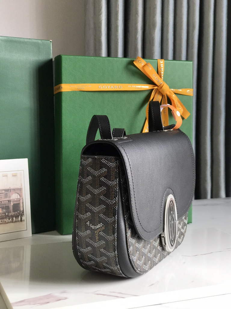 Goyard 233 Strap Bag, GY020213 Goyardine Canvas Black