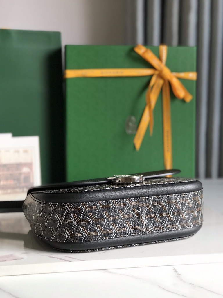 Goyard 233 Strap Bag, GY020213 Goyardine Canvas Black