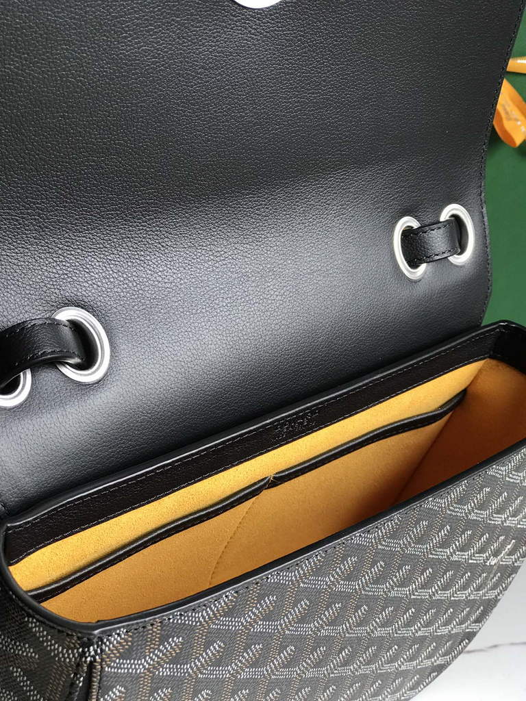 Goyard 233 Strap Bag, GY020213 Goyardine Canvas Black