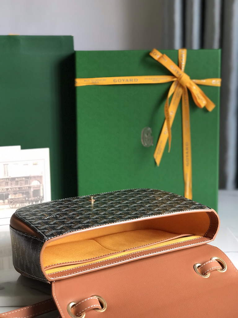 Goyard 233 Strap Bag, GY020213 Goyardine Canvas Brown