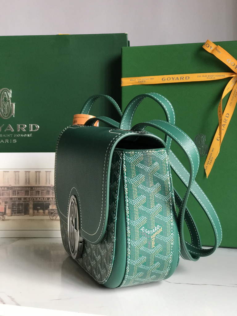 Goyard 233 Strap Bag, GY020213 Goyardine Canvas Green