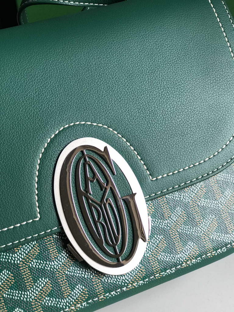 Goyard 233 Strap Bag, GY020213 Goyardine Canvas Green