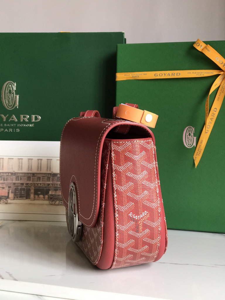 Goyard 233 Strap Bag, GY020213 Goyardine Canvas Red