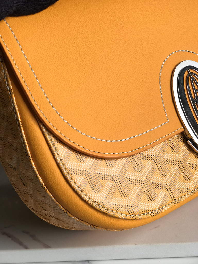 Goyard 233 Strap Bag, GY020213 Goyardine Canvas Yellow