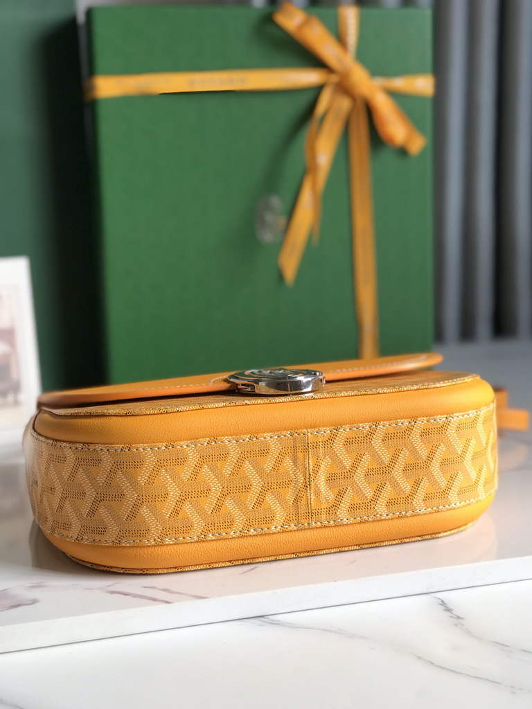 Goyard 233 Strap Bag, GY020213 Goyardine Canvas Yellow