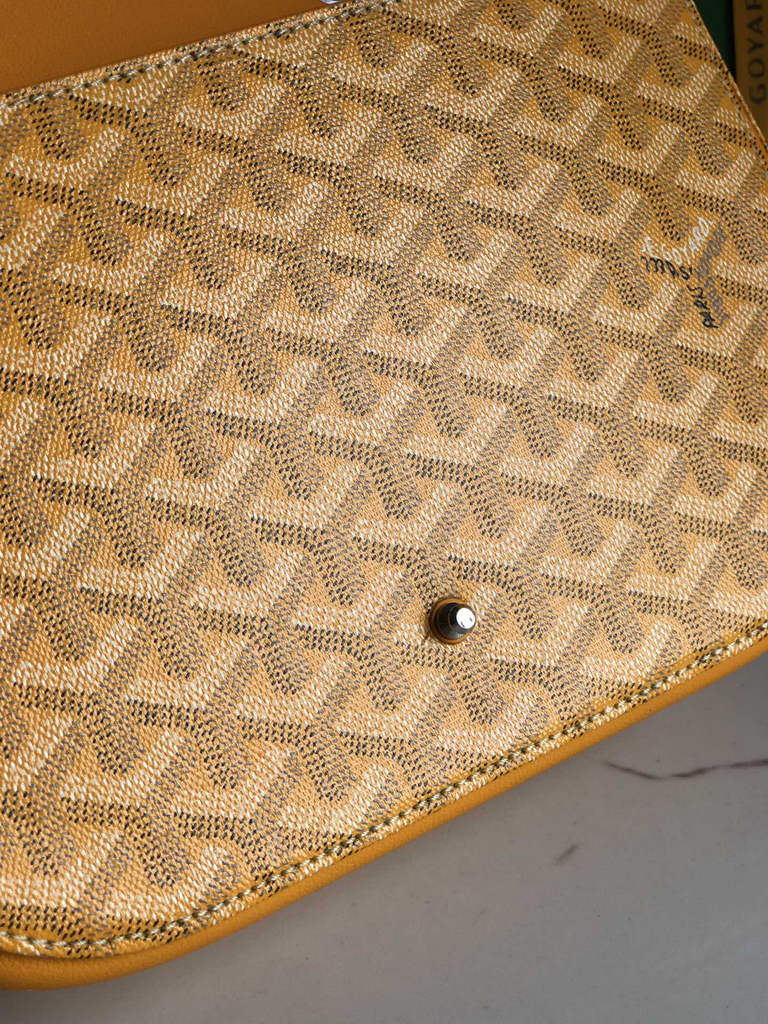 Goyard 233 Strap Bag, GY020213 Goyardine Canvas Yellow