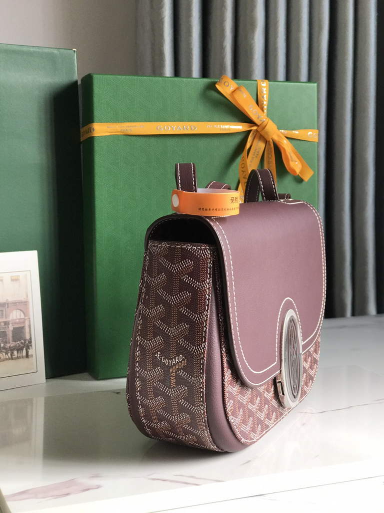Goyard 233 Strap Bag, GY020213 Goyardine Canvas Purple