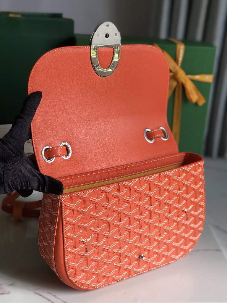 Goyard 233 Strap Bag, GY020213 Goyardine Canvas Orange