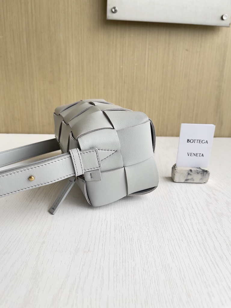 Bottega Veneta Small Brick Cassette 729166 Lambskin Gray