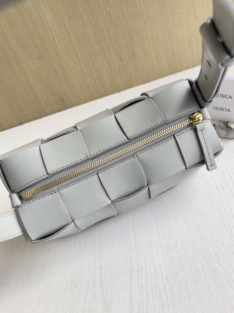 Bottega Veneta Small Brick Cassette 729166 Lambskin Gray