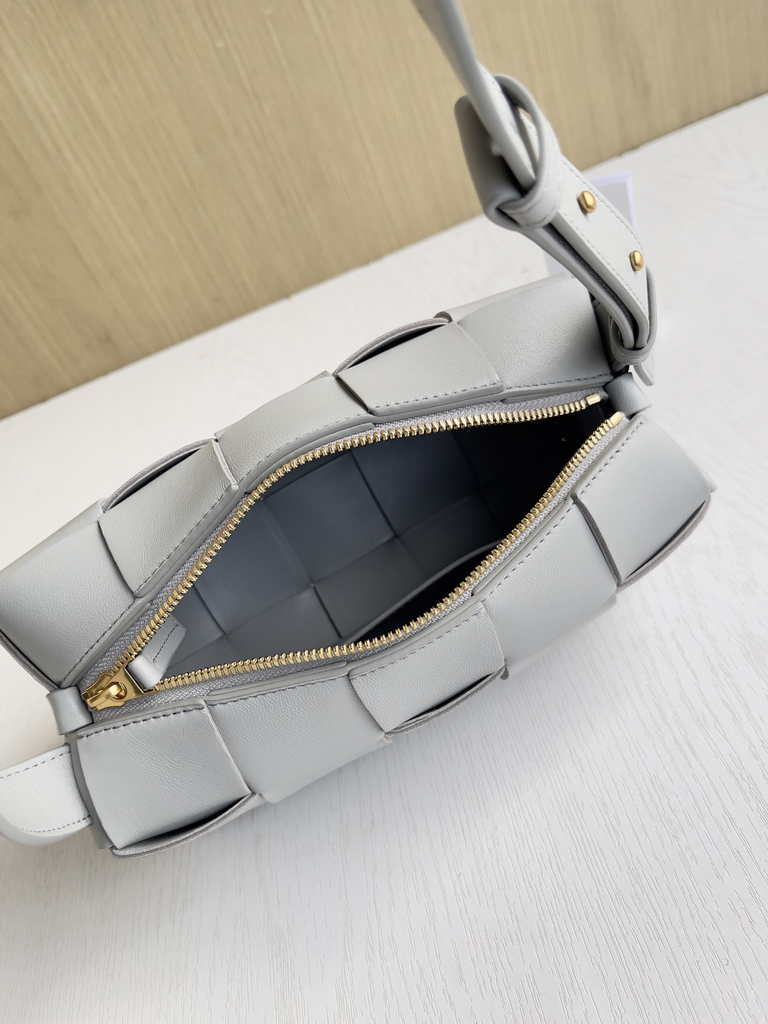 Bottega Veneta Small Brick Cassette 729166 Lambskin Gray
