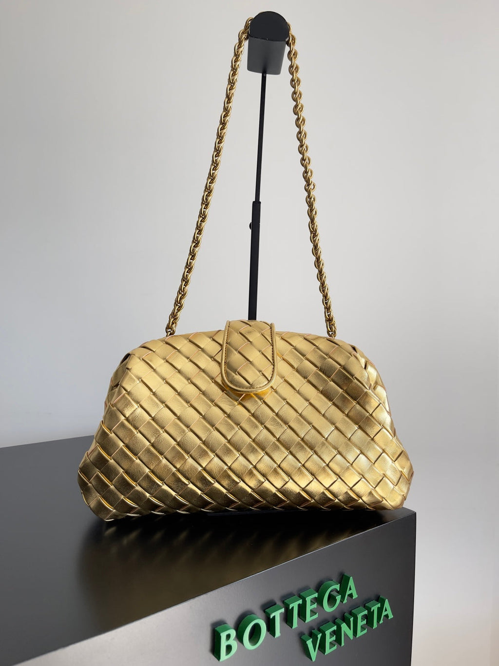 Bottega Veneta Teen Lauren 1980 With Chain 785807 Lambskin Gold