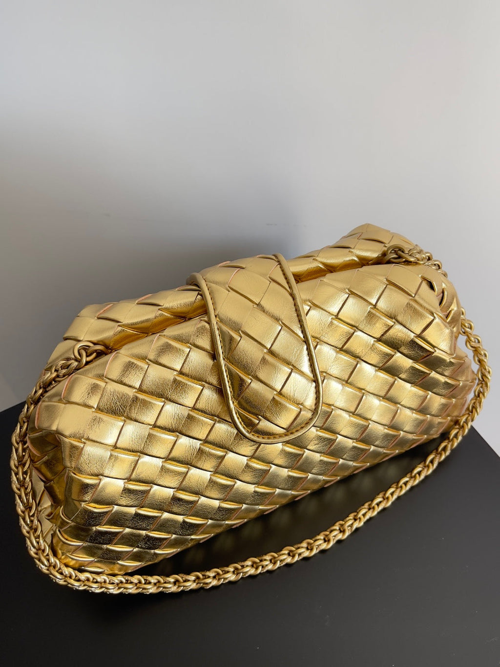 Bottega Veneta Teen Lauren 1980 With Chain 785807 Lambskin Gold