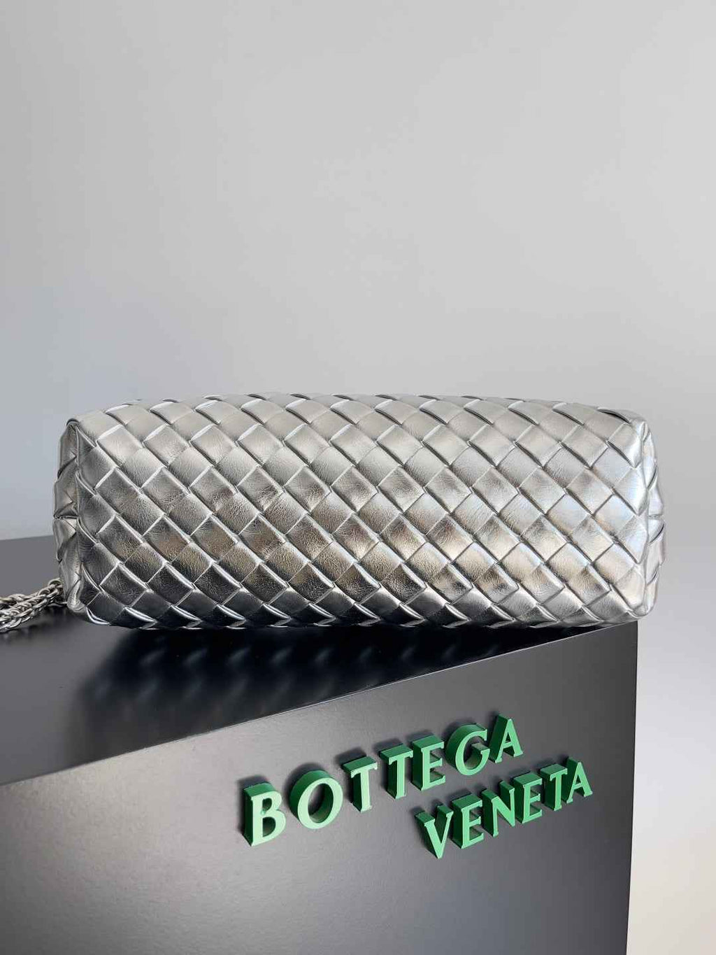 Bottega Veneta Teen Lauren 1980 With Chain 785807 Lambskin Silver