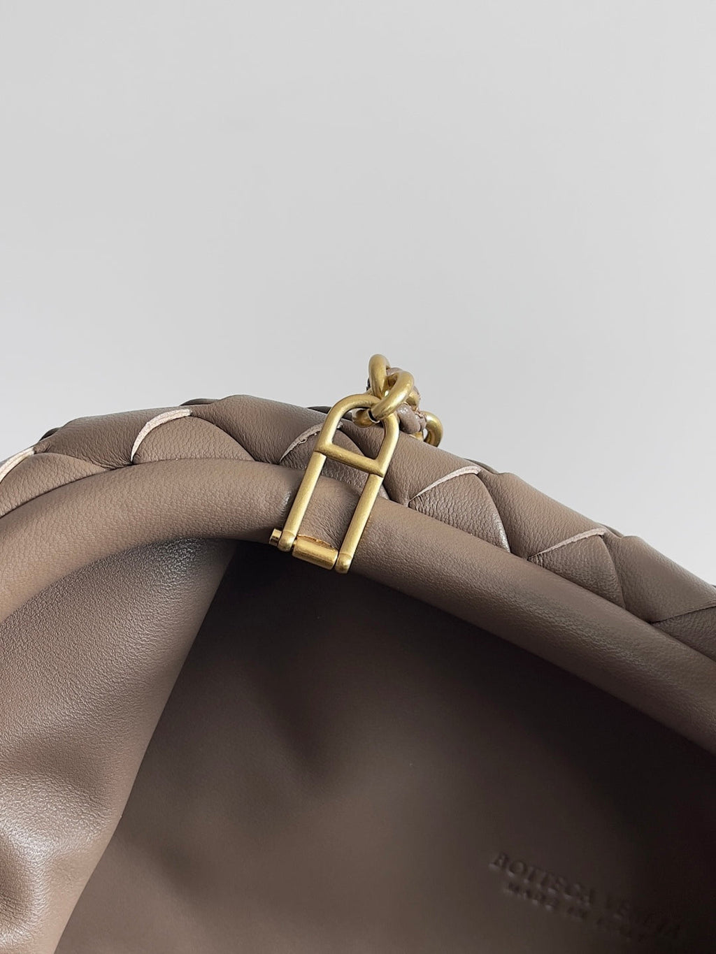 Bottega Veneta Teen Lauren 1980 With Chain 785807 Lambskin Khaki