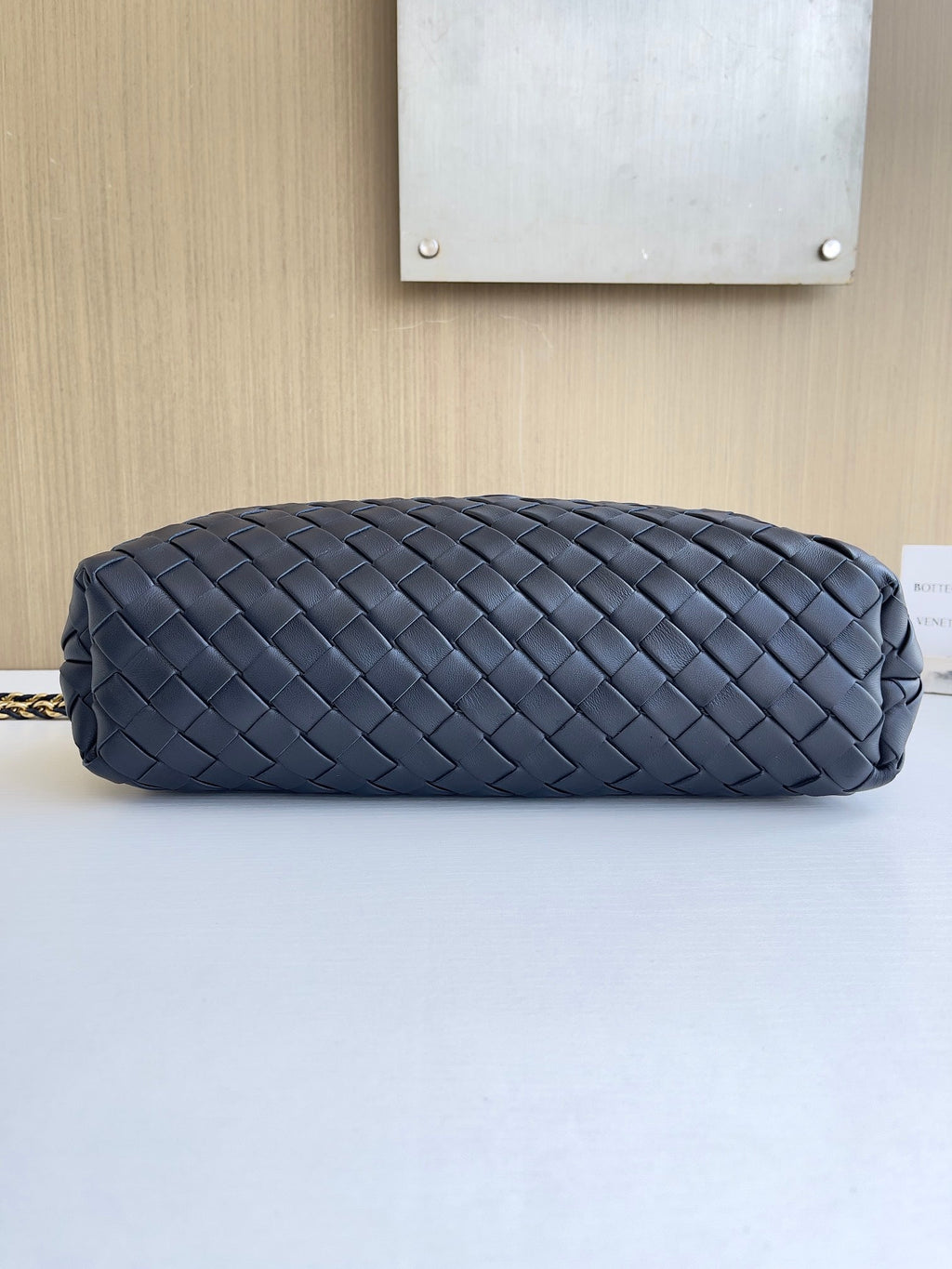 Bottega Veneta Teen Lauren 1980 With Chain 785807 Lambskin Navy Blue