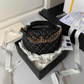 Chanel pouch grained shiny calfskin & gold-tone metal, AP3943 black