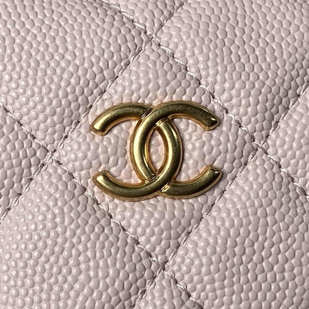 Chanel pouch grained shiny calfskin & gold-tone metal,  AP3943 pink