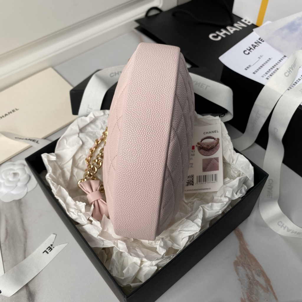 Chanel pouch grained shiny calfskin & gold-tone metal,  AP3943 pink
