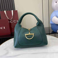 Gucci Softbit medium top handle bag, 837467 in blue green leather