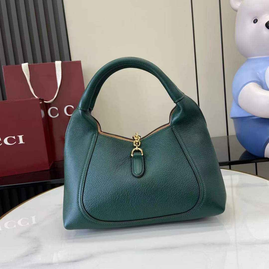 Gucci Softbit medium top handle bag, 837467 in blue green leather