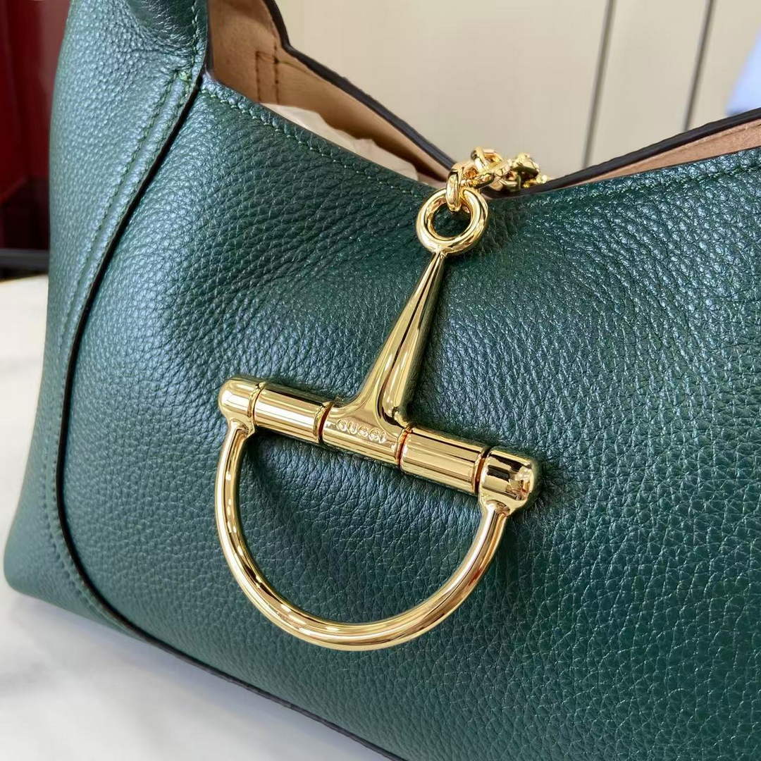 Gucci Softbit medium top handle bag, 837467 in blue green leather