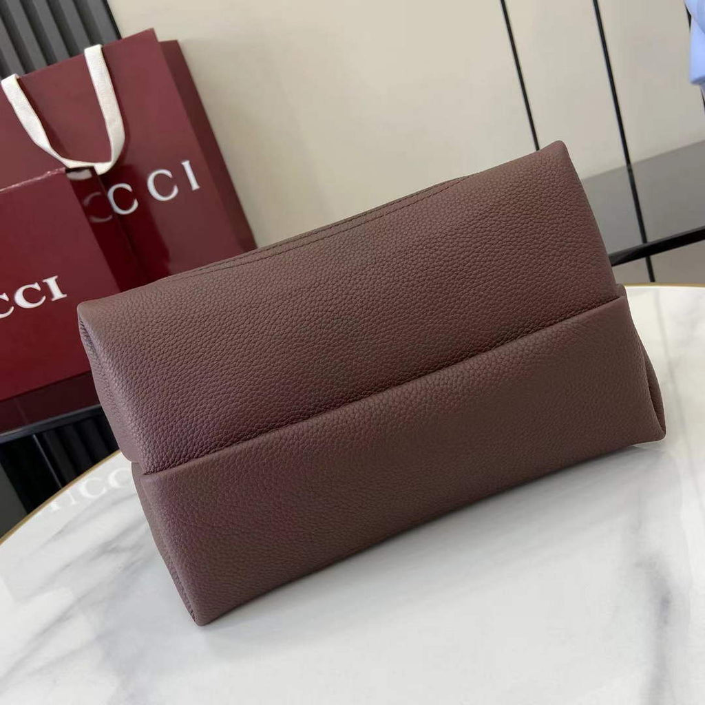 Gucci Softbit medium top handle bag, 837467 in dark brown leather
