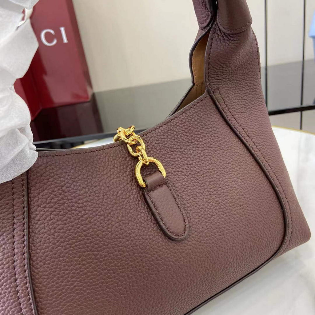 Gucci Softbit medium top handle bag, 837467 in dark brown leather