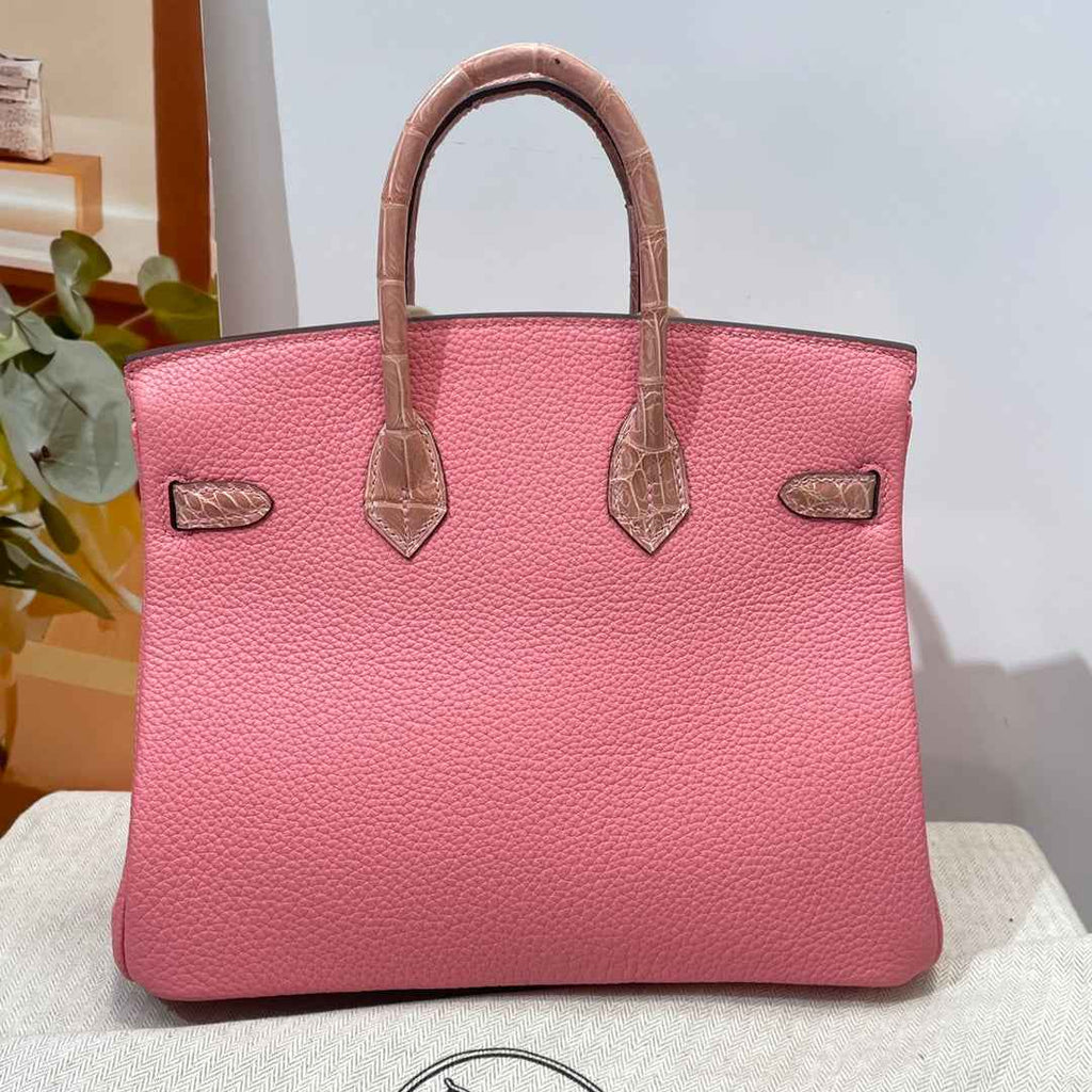 Hermès Birkin Bag Pink Crocodile Togo Gold Hardware H8634