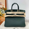 Hermès Birkin Bag Dark Green Crocodile Togo Gold Hardware H8632