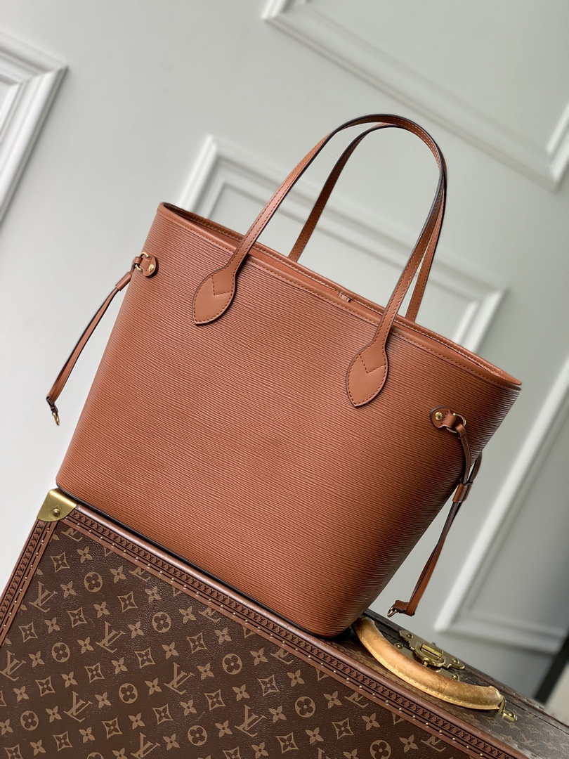 Louis Vuitton Neverfull MM Bag M12467 Brown Epi grained leather