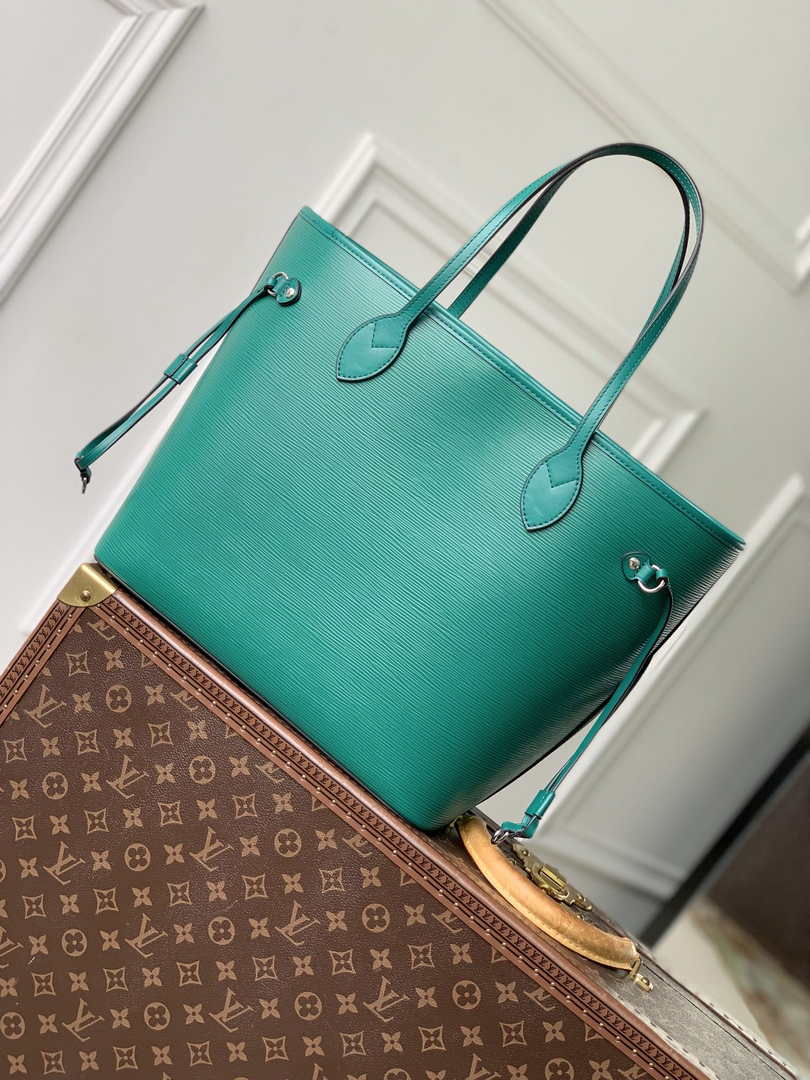 Louis Vuitton Neverfull MM Bag M12195 Green Epi grained leather