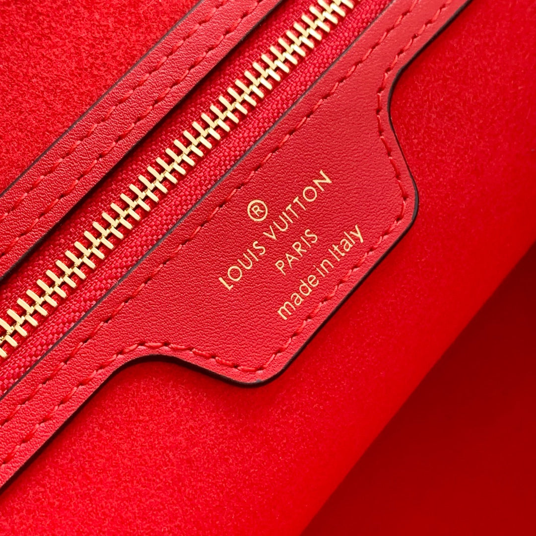 Louis Vuitton Neverfull MM Bag M12755 Red Epi grained leather