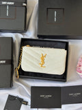 YSL mini zip pouch for keys cards or coins matelass¨¦ calfskin leather
