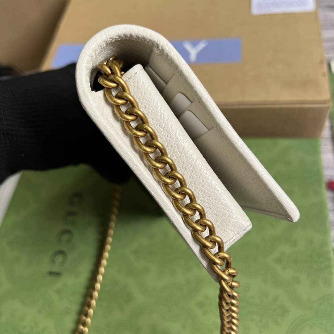 adidas x Gucci ‎621892 wallet with chain Black and white leather