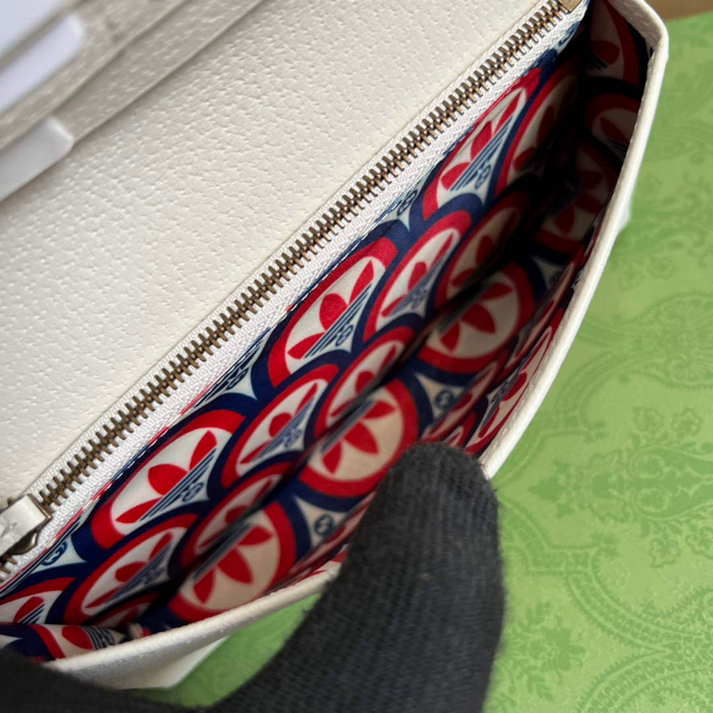 adidas x Gucci ‎621892 wallet with chain Black and white leather