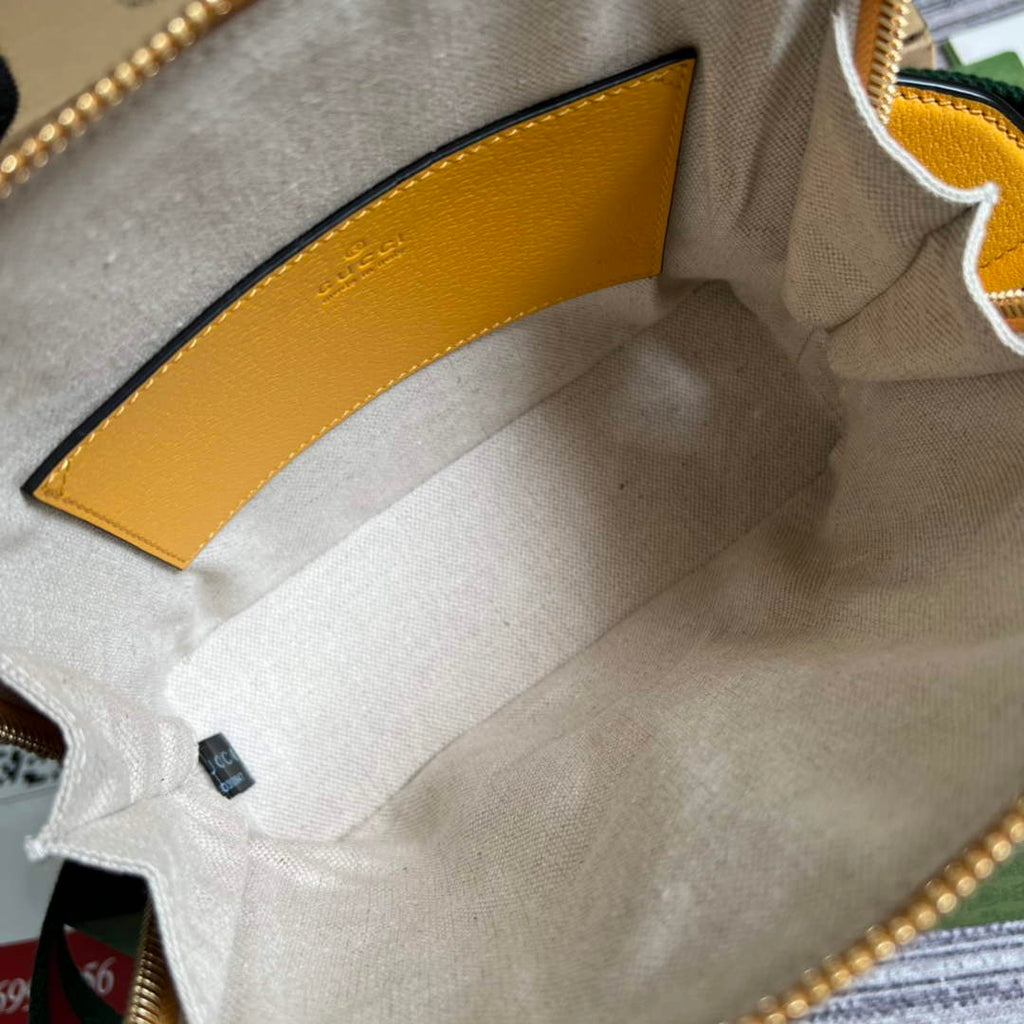 adidas x Gucci 677212 Horsebit 1955 mini bag Yellow and black leather