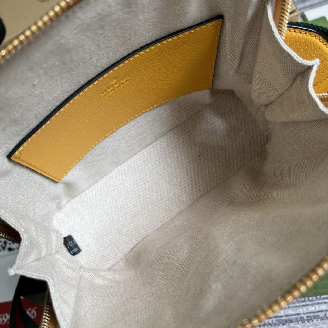adidas x Gucci 677212 Horsebit 1955 mini bag Yellow and black leather