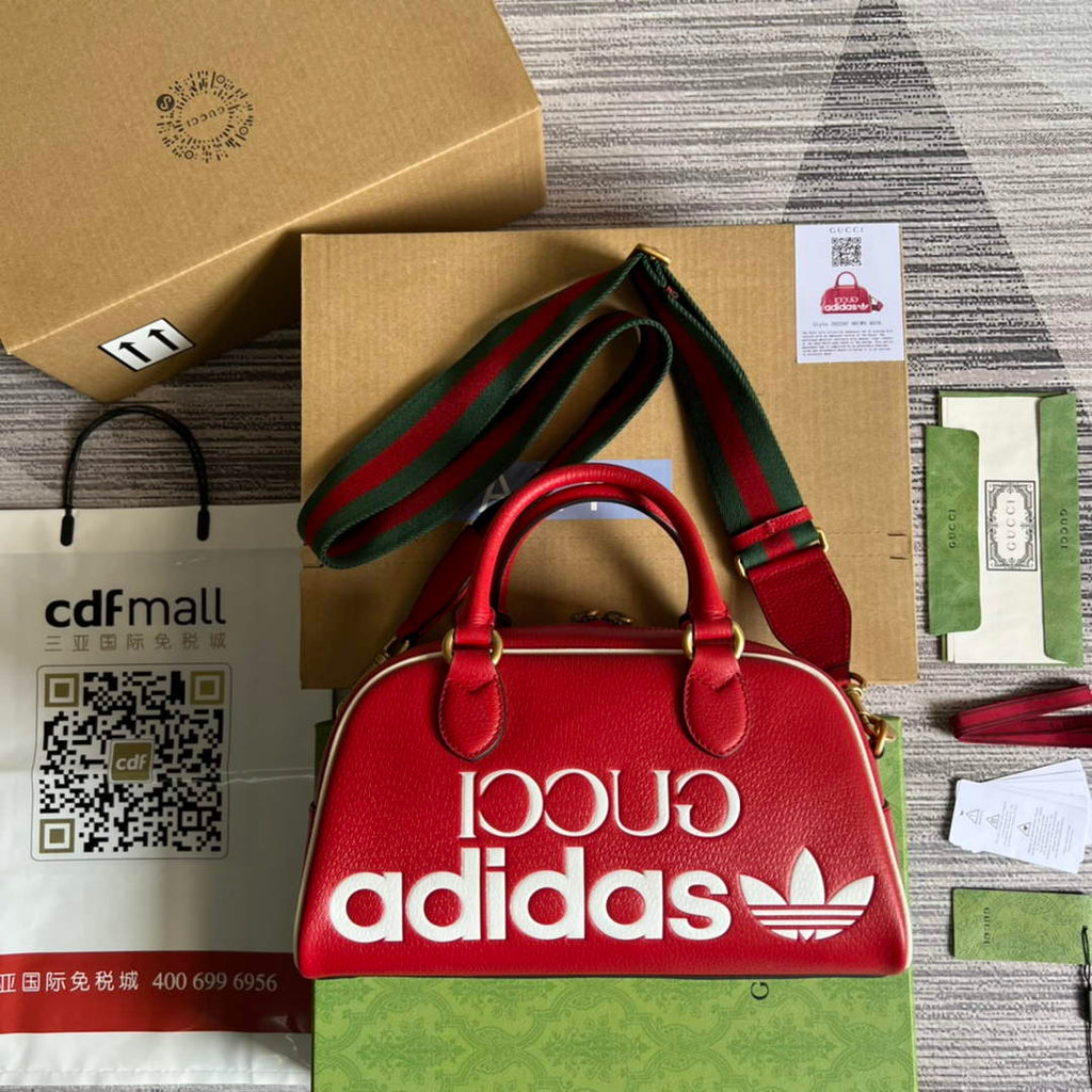 adidas x Gucci 702397 mini duffle bag Red
