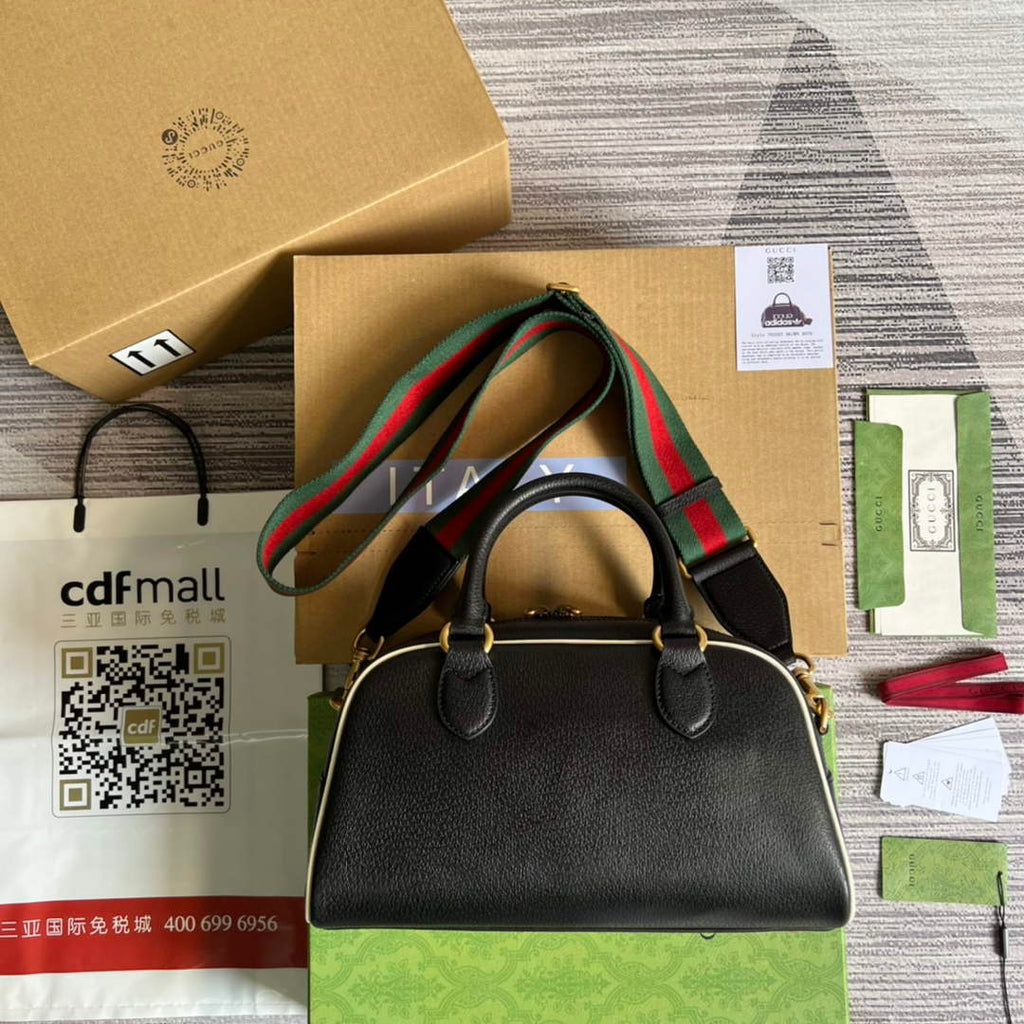 adidas x Gucci 702397 mini duffle bag black