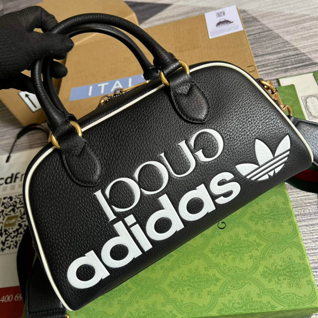adidas x Gucci 702397 mini duffle bag black