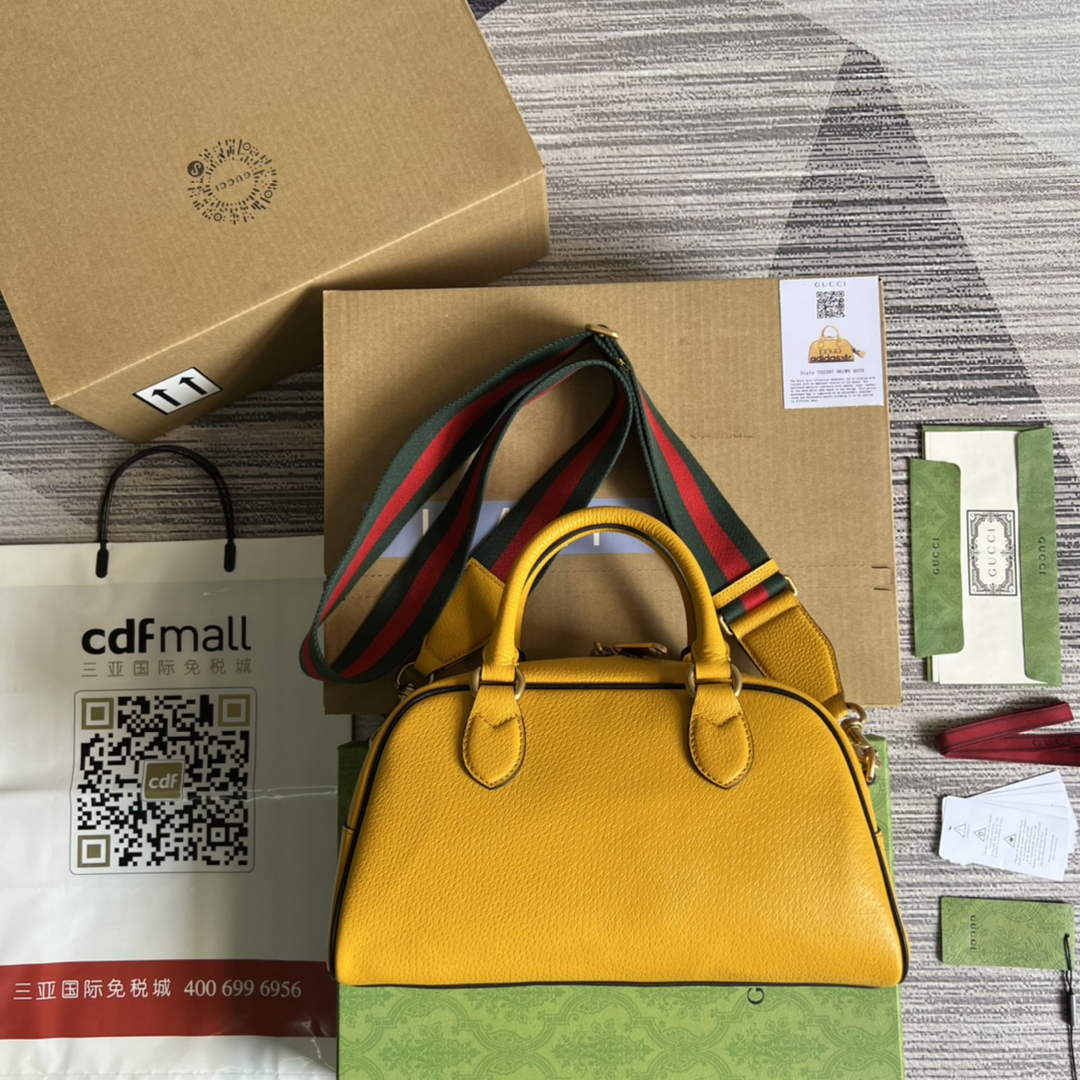 adidas x Gucci 702397 mini duffle bag yellow