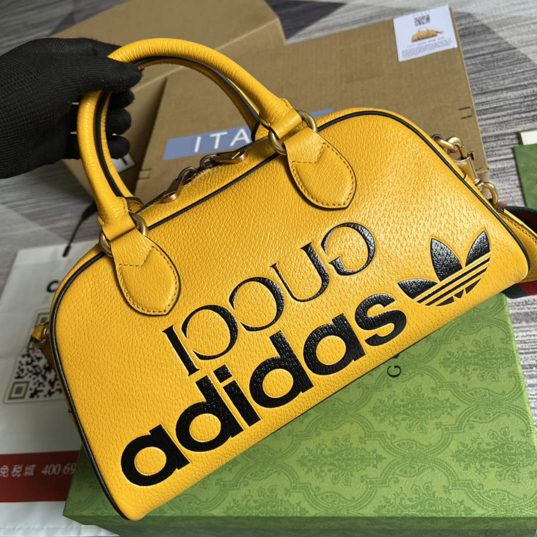 adidas x Gucci 702397 mini duffle bag yellow