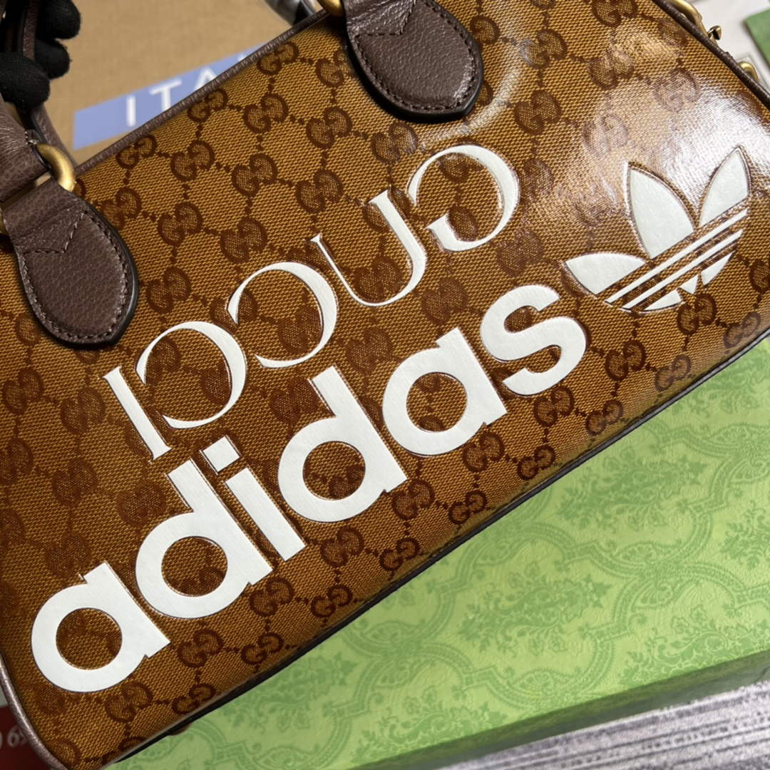 adidas x Gucci 702397 mini duffle bag brown