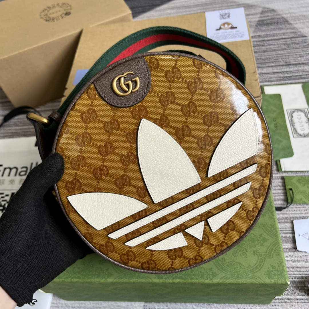 adidas x Gucci ‎702640 Ophidia small shoulder bag Beige and brown