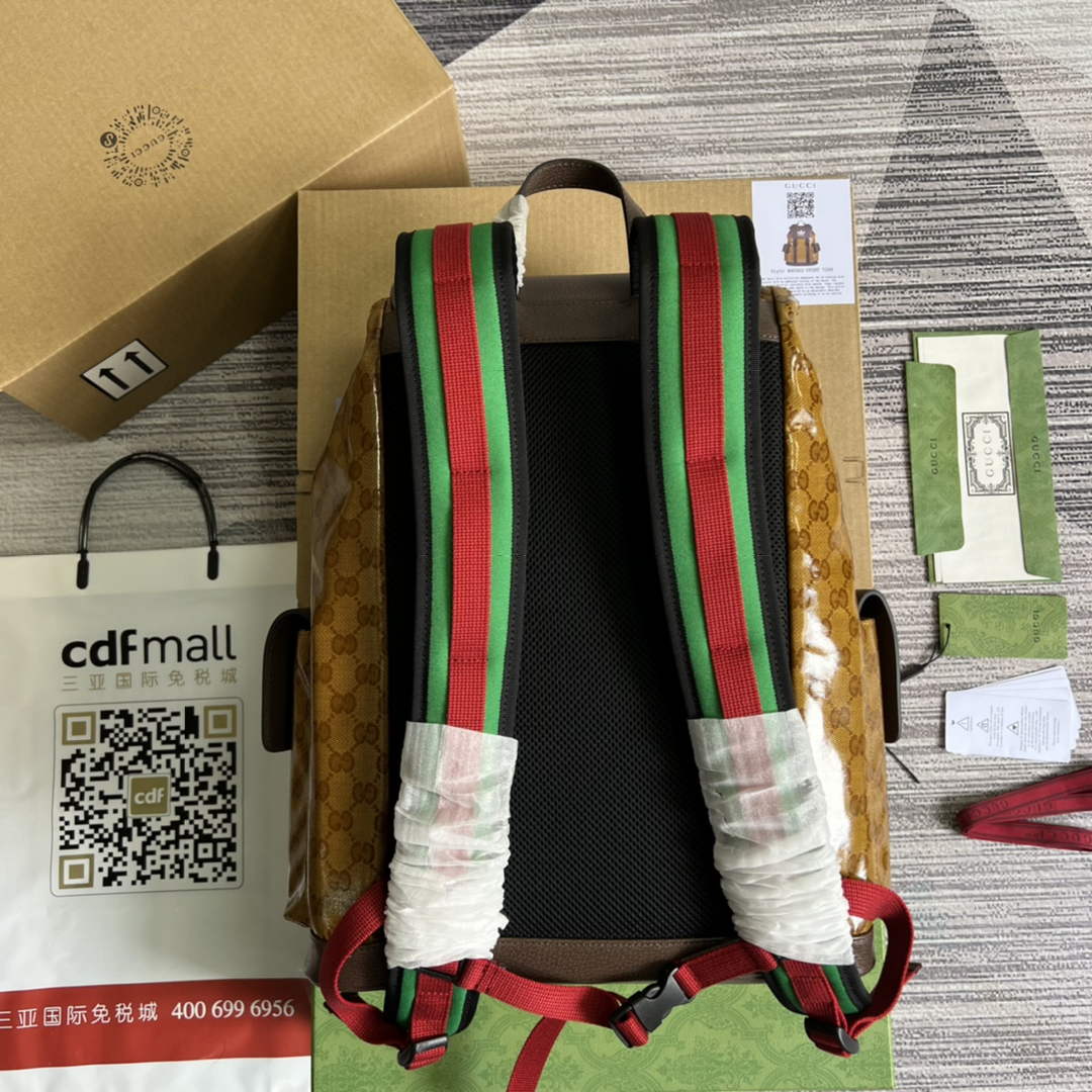 adidas x Gucci backpack ‎495563 Beige and brown