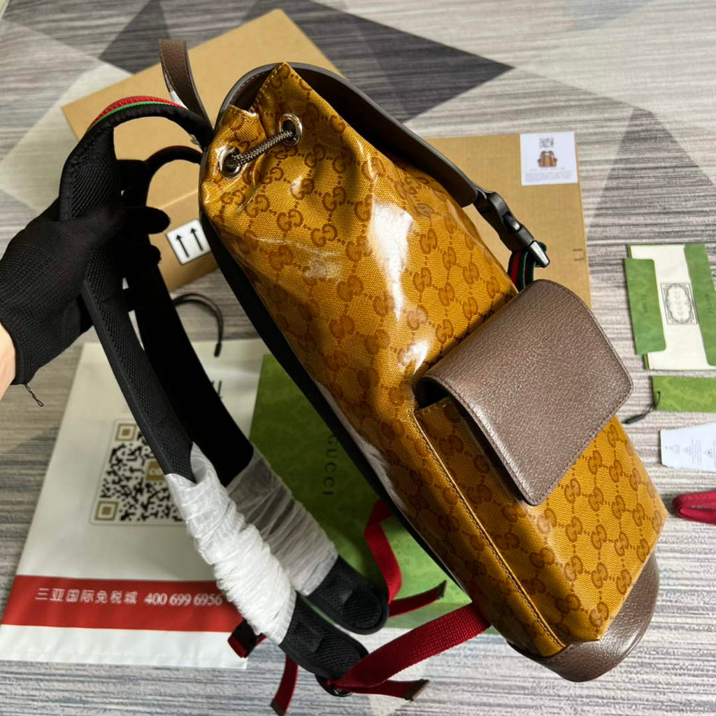 adidas x Gucci backpack ‎495563 Beige and brown