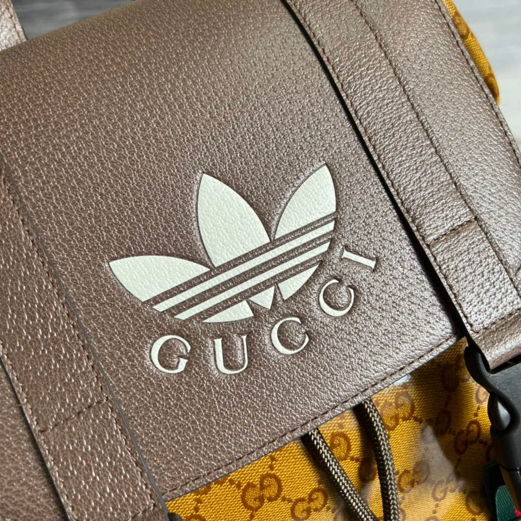 adidas x Gucci backpack ‎495563 Beige and brown