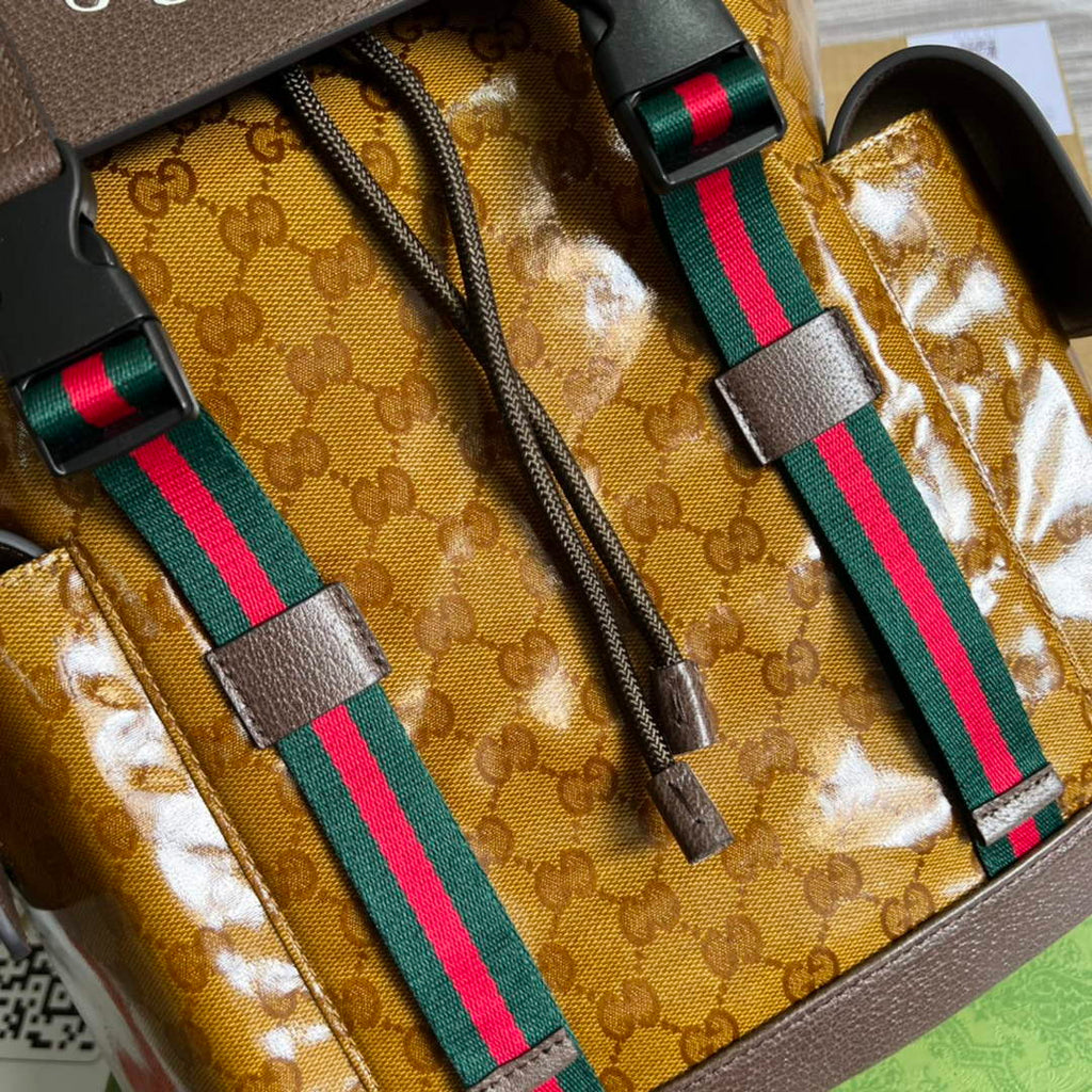 adidas x Gucci backpack ‎495563 Beige and brown