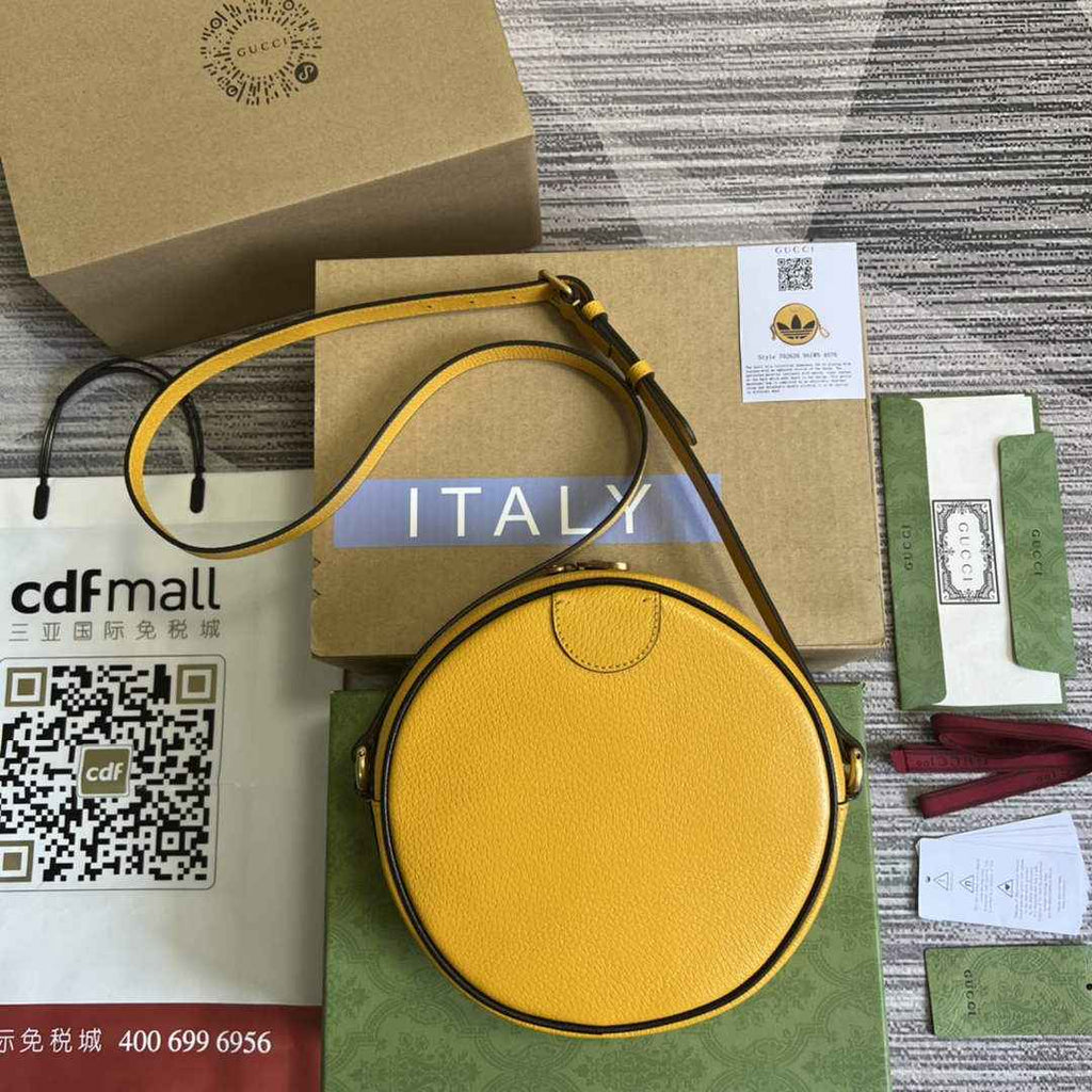 adidas x Gucci Ophidia shoulder bag 702626 Yellow leather
